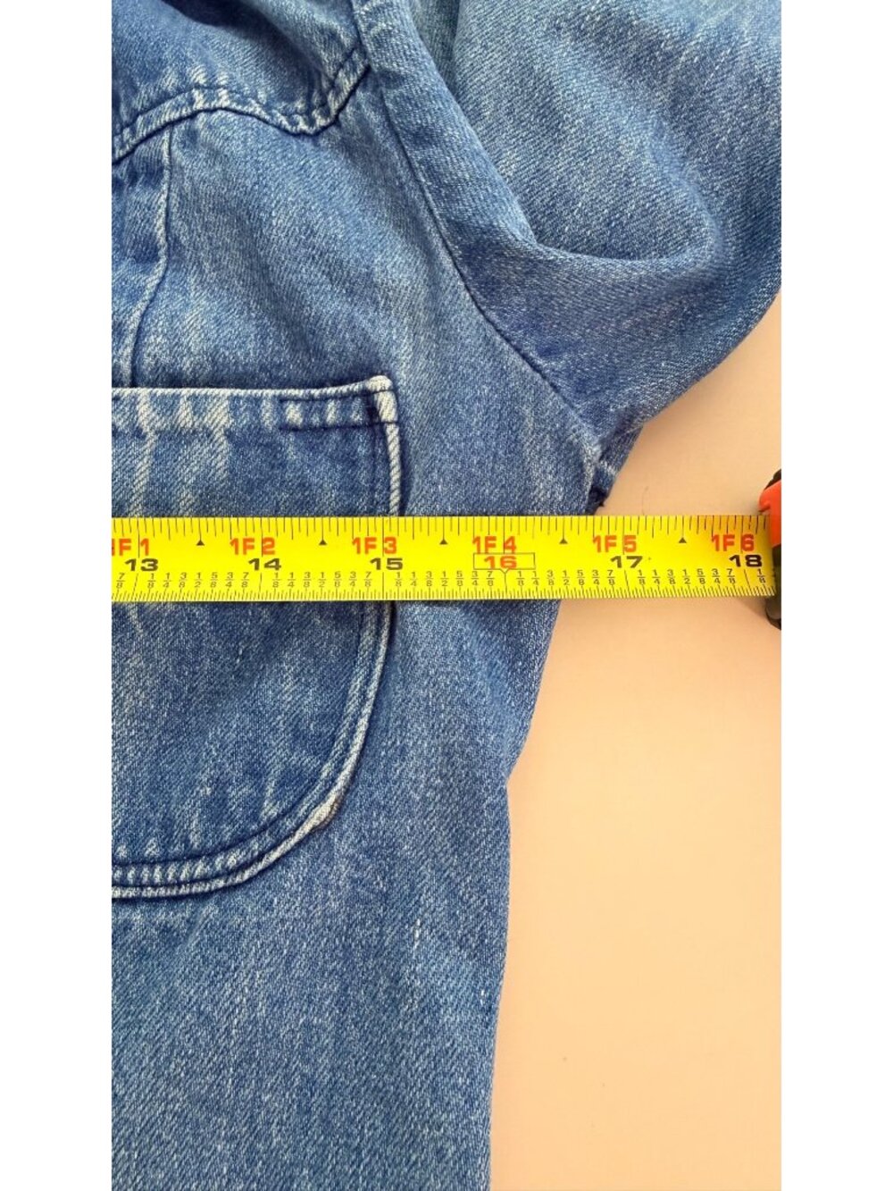 Landlubber Vintage Denim Jacket With Button Front & Pockets USA Made Womens XS - Picture 16 of 16